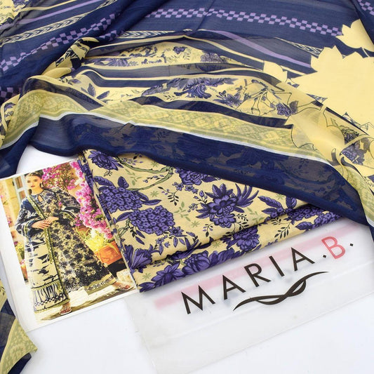 3 Pcs Women's Unstitched Printed Suit