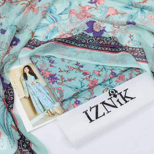 3 Pcs Women's Unstitched Printed suit