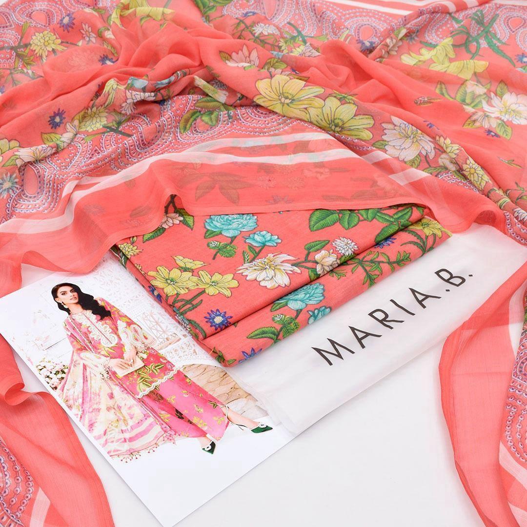 3 Pcs Women's Unstitched Printed Suit