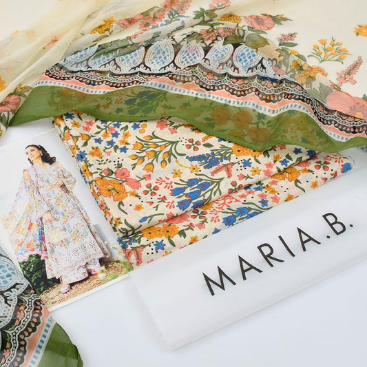 3 Pcs Women's Unstitched Printed suit